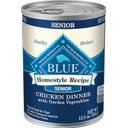 Blue Buffalo Homestyle Recipe Senior Chicken Dinner with Garden Vegetables Canned Dog Food, 12.5-oz, case of 24