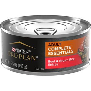 Purina Pro Plan Savor Adult Classic Beef & Brown Rice Entree Canned Dog Food, 5.5-oz, case of 24, bundle of 2