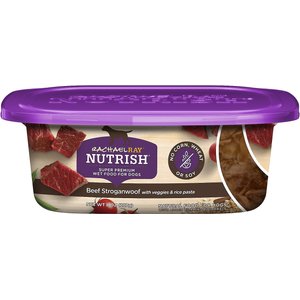 Rachael Ray Nutrish Natural Beef Stroganwoof Natural Wet Dog Food, 8-oz tub, case of 16
