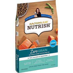 Rachael Ray Nutrish Zero Grain Natural Salmon & Sweet Potato Recipe Grain-Free Dry Dog Food, 23-lb bag, bundle of 2