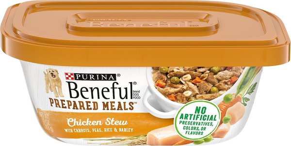 beneful prepared meals simmered chicken medley wet dog food