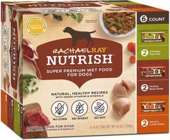 Rachael Ray Nutrish Natural Variety Pack Wet Dog Food, 8-oz tub, case of 12