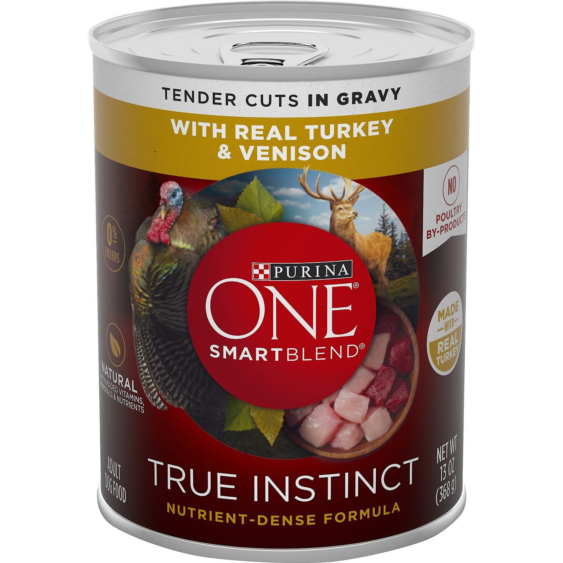 PURINA ONE SmartBlend True Instinct Tender Cuts in Gravy with Real Turkey Venison Canned Dog