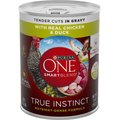 Purina ONE SmartBlend True Instinct Tender Cuts in Gravy with Real Chicken & Duck Canned Dog Food, 13-oz, case of 12, bundle of 2