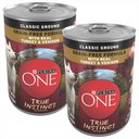 Purina ONE SmartBlend True Instinct Classic Ground with Real Turkey & Venison Canned Dog Food, 13-oz can, bundle of 24 