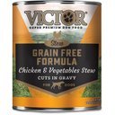 VICTOR Chicken & Vegetables Stew Cuts in Gravy Grain-Free Canned Dog Food, 13.2-oz, case of 24