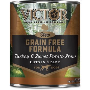 VICTOR Turkey & Sweet Potato Stew Cuts in Gravy Grain-Free Canned Dog Food, 13.2-oz, case of 12, bundle of 2