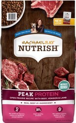 Rachael Ray Nutrish PEAK Open Prairie Recipe with Beef, Venison & Lamb Natural Grain-Free Dry Dog Food, 23-lb bag, bundle of 2