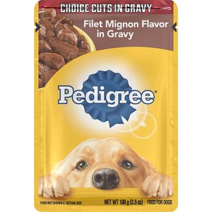 Pedigree Choice Cuts Filet Mignon Flavor in Gravy Wet Dog Food, 3.5-oz, case of 16, bundle of 2
