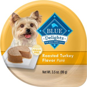 Blue Buffalo Divine Delights Roasted Turkey Flavor Pate Dog Food Trays, 3.5-oz, case of 12, bundle of 2