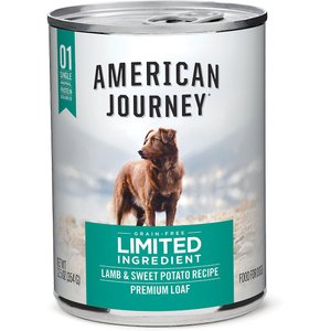 American Journey Limited Ingredient Diet Lamb & Sweet Potato Recipe Grain-Free Canned Dog Food, 12.5 oz, case of 24