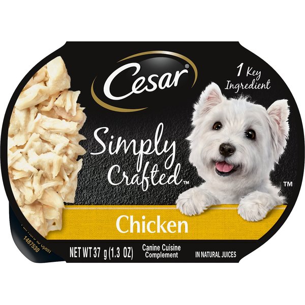 CESAR Simply Crafted Chicken LimitedIngredient Wet Dog Food Topper, 1.