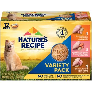 Nature's Recipe Original Variety Pack Canned Dog Food, 2.75-oz, case of 24, bundle of 2