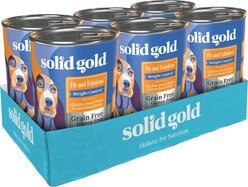 Solid Gold Fit & Fabulous Chicken, Sweet Potato & Green Bean Weight Control Recipe Grain-Free Canned Dog Food, 13.2-oz, case of 12