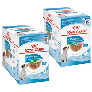 Royal Canin Small Puppy Wet Dog Food, 3-oz pouch, case of 12, 3-oz pouch, case of 12, bundle of 2