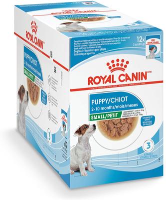 Show full view: Royal Canin Small Puppy Wet Dog Food, 3-oz pouch, case of 12, 3-oz pouch, case of 12, bundle of 2 slide 3 of 14