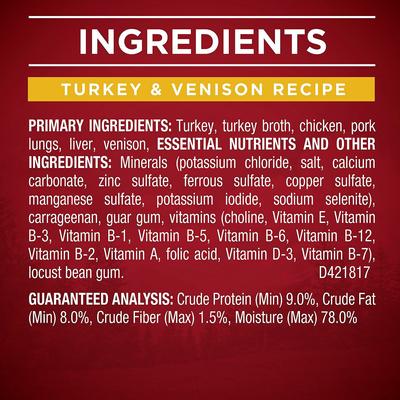 Show full view: Purina ONE SmartBlend True Instinct Classic Ground Grain-Free Variety Pack Canned Dog Food, 13-oz can, bundle of 24  slide 7 of 12