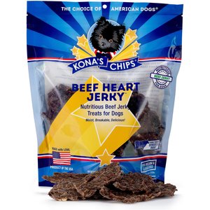 Kona's Chips Beef Heart Jerky Dog Treats, 12-oz bag
