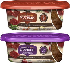 Rachael Ray Nutrish Natural Hearty Beef Stew Natural Grain-Free + Beef Stroganwoof Natural Wet Dog Food