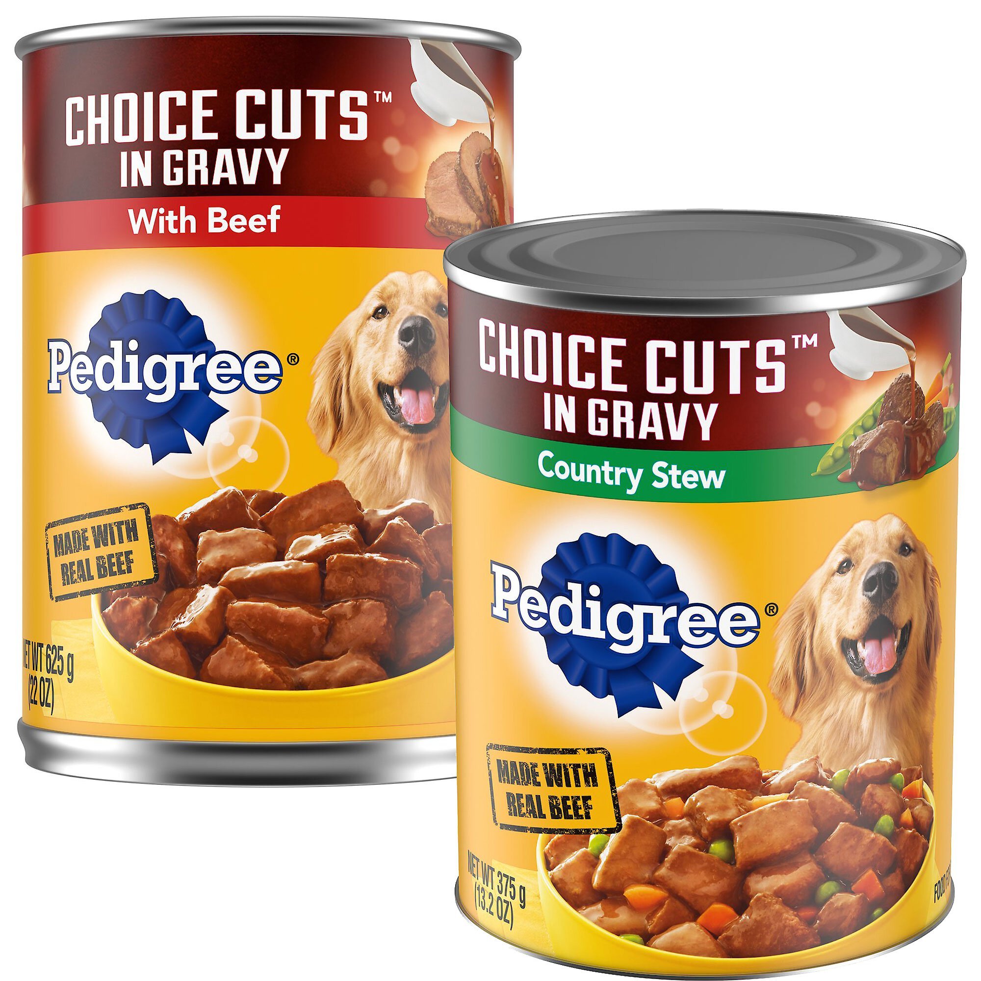 PEDIGREE Choice Cuts in Gravy With Beef + Country Stew Canned Dog Food ...