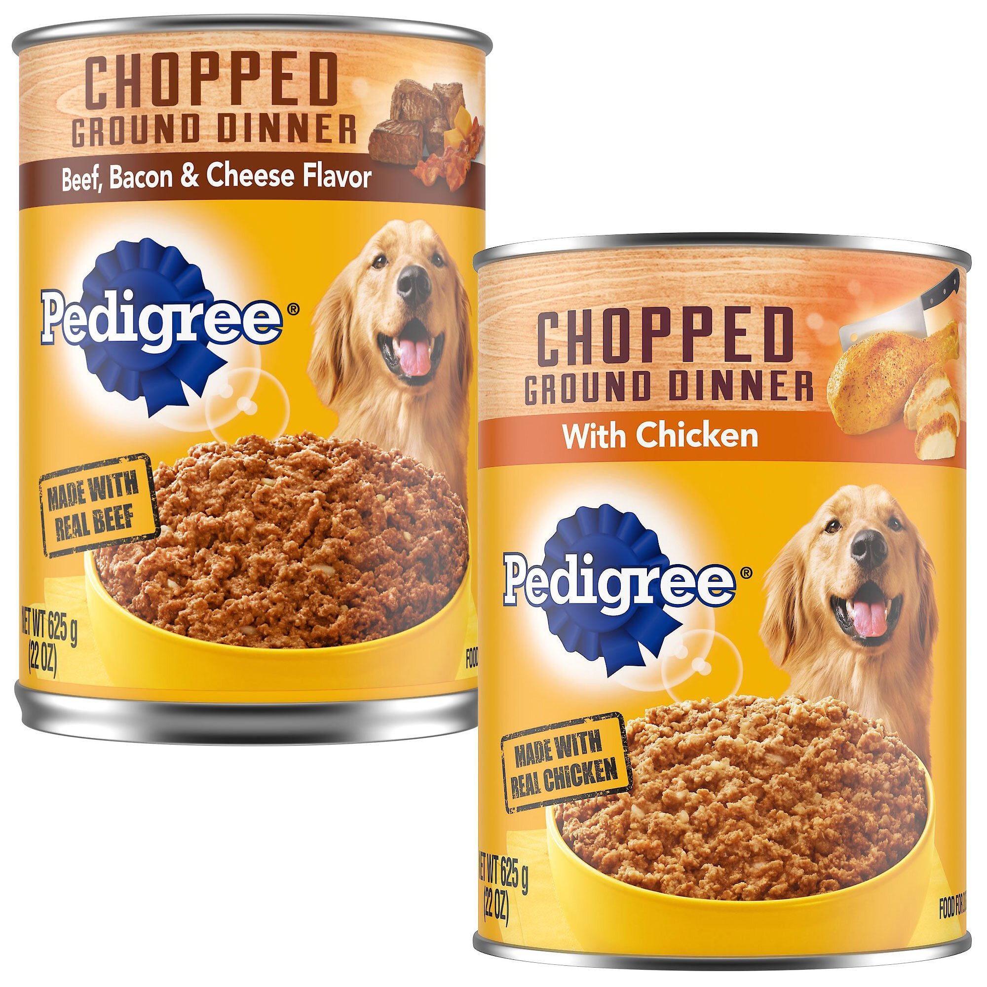 PEDIGREE Chopped Ground Dinner Beef, Bacon & Cheese Flavor Adult Canned