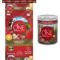 Purina ONE SmartBlend Lamb & Rice Adult Formula Dry Dog Food + Tender Cuts in Gravy Lamb & Brown Rice Entree Adult Canned Food