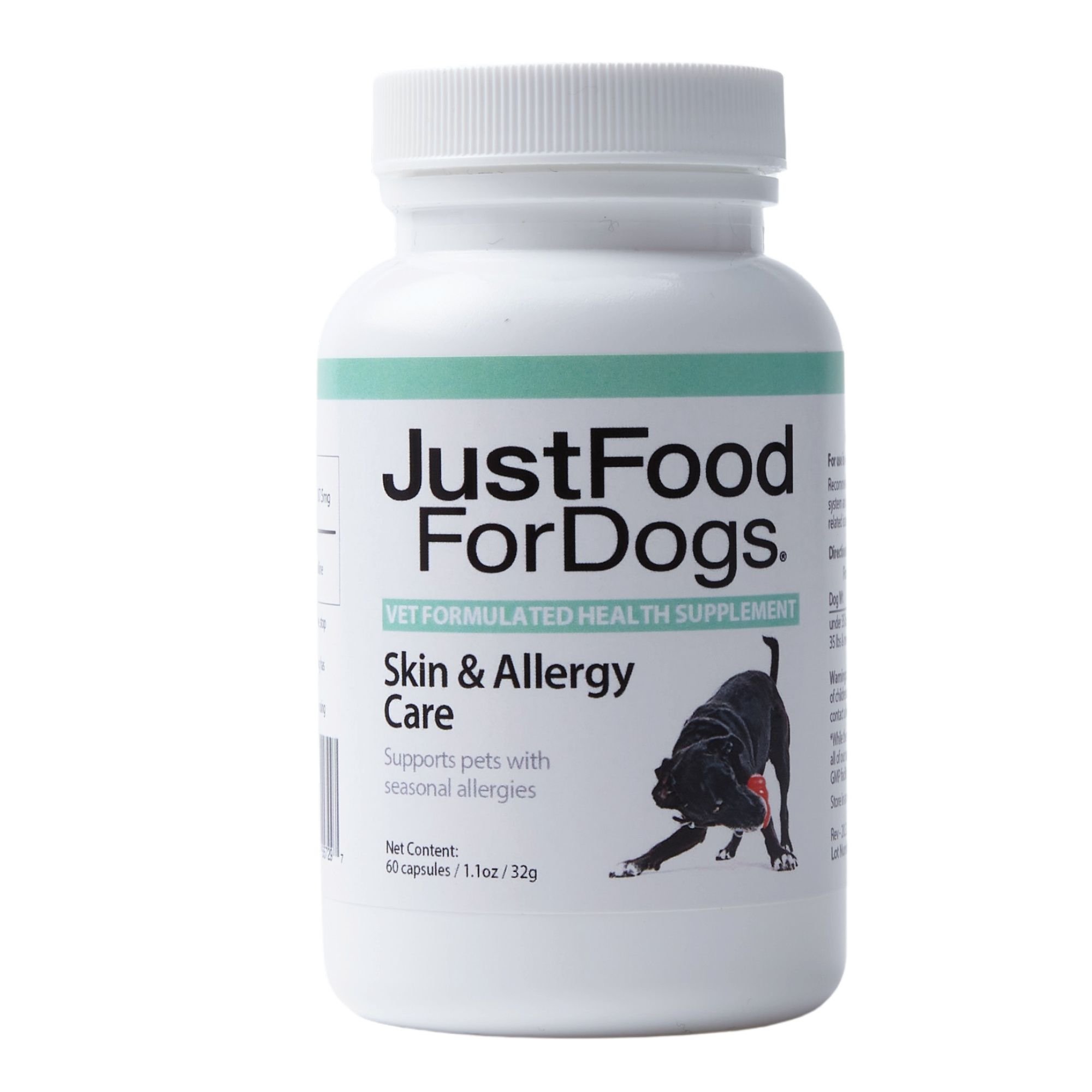 JUSTFOODFORDOGS Skin & Allergy Care Capsule Skin & Coat Supplement for