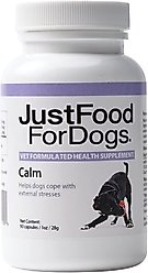 JustFoodForDogs Calm Capsule Calming Supplement for Dogs, 90 count