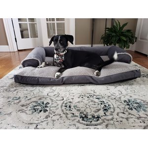 Dog Bed King USA Sofa-Style Lounger Cat & Dog Bed, Grey, X-Large