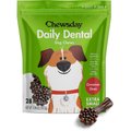 Chewsday Cinnamon Clean Daily Dental Dog Dental Treats, 28 count, X-Small