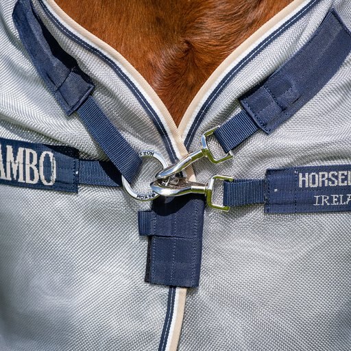 Rambo Protector Horse Fly Sheet, Silver/Navy, 75-in