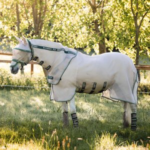 Rambo Flybuster Vamoose No Fly Zone Horse Fly Sheet, Oatmeal/Sage, 81-in