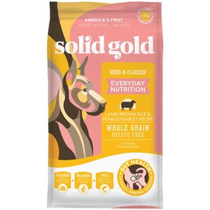 Solid Gold Hund-n-Flocken Lamb, Brown Rice & Pearled Barley Recipe Whole Grain Adult Dry Dog Food, 12-lb bag