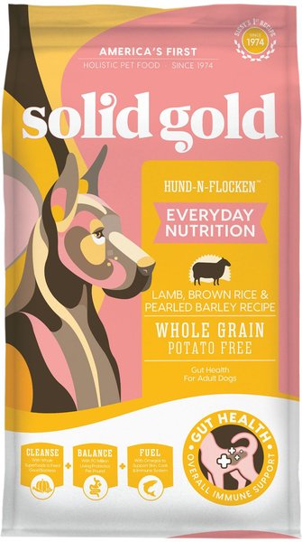 Solid Gold Hund-n-Flocken Lamb, Brown Rice & Pearled Barley Recipe Whole Grain Adult Dry Dog Food, 24-lb bag slide 1 of 7