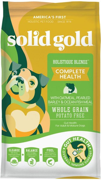 Solid Gold Holistique Blendz with Oatmeal, Pearled Barley & Ocean Fish Meal Sensitive Stomach Dry Dog Food, 24-lb bag slide 1 of 7