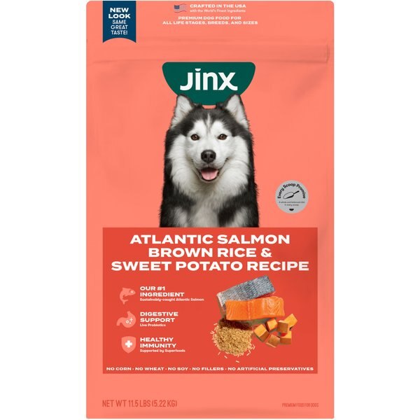 JINX Salmon, Brown Rice & Sweet Potato ALS Kibble Dog Dry Food, Brown