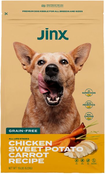 Jinx Chicken, Sweet Potato & Carrot ALS Kibble Dog Dry Food, Sweet Potato, Carrot Grain-Free Kibble Dry Dog Food, 11.5-lb bag slide 1 of 6