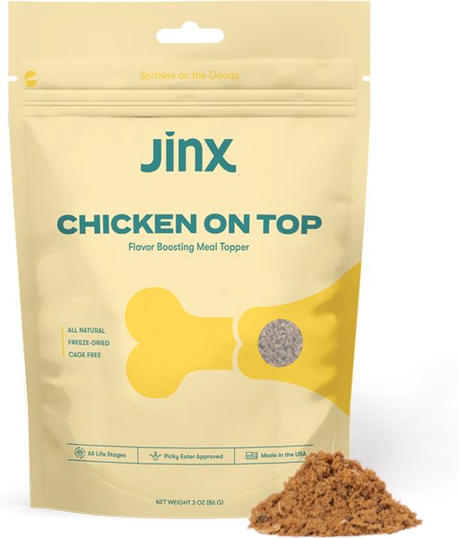 Jinx Freeze Dried Chicken Dry Dog Food Topper, 3-oz bag slide 1 of 7