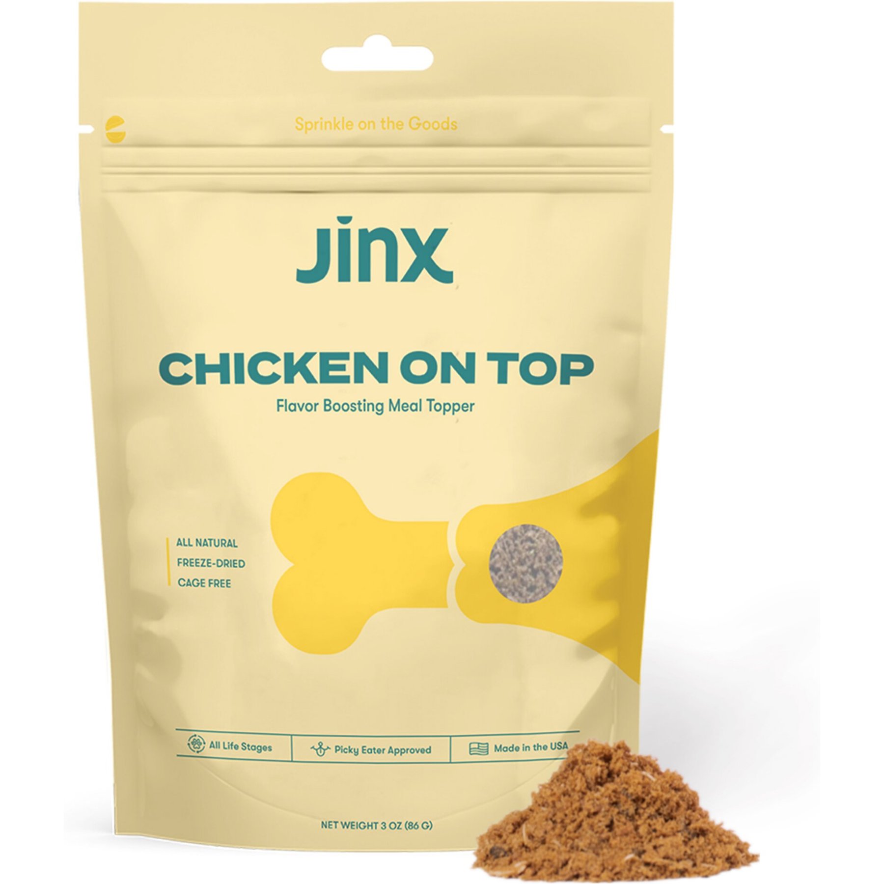 JINX Freeze Dried Chicken Dry Dog Food Topper 3 oz bag Chewy