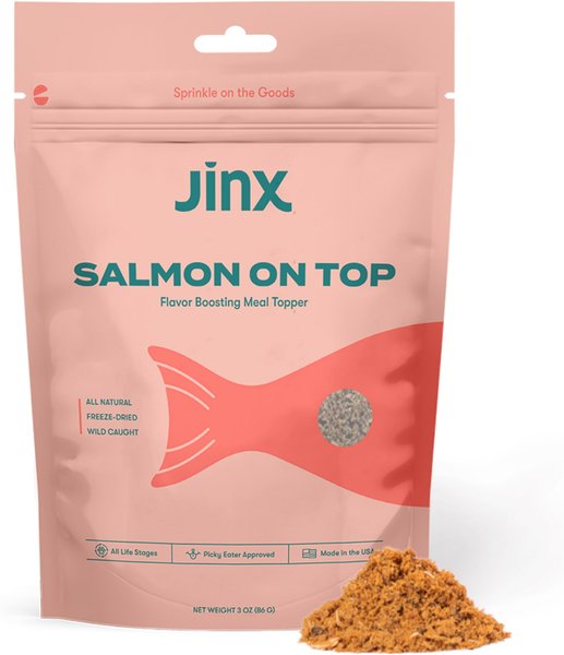 Jinx Freeze-Dried Salmon Dry Dog Food Topper, 3-oz bag slide 1 of 7