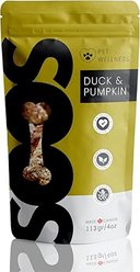 Soos Wellness Duck & Pumpkin Jerky Dog Treats, 4-oz bag