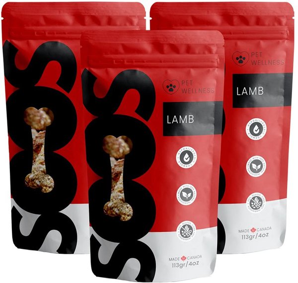 Soos Wellness Lamb Jerky Dog Treats, 4-oz bag slide 1 of 2