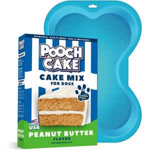 Pooch Cake Basic Starter Peanut Butter Cake Mix & Cake Mold Kit Dog Birthday Cake, 9-oz box
