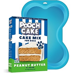 Pooch Cake Basic Starter Peanut Butter Cake Mix & Cake Mold Kit Dog Birthday Cake, 9-oz box