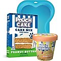 Pooch Cake Basic Starter Plus Peanut Butter Cake Mix with Cake Mold kit & Pooch Creamery Peanut Butter Ice Cream Dog Treat, 9-oz box & 5.25-oz carton