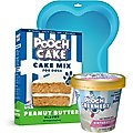 Pooch Cake Basic Starter Plus Peanut Butter Cake Mix with Cake Mold Kit & Pooch Creamery Birthday Cake Ice Cream Dog treat, 9-oz box & 5.25-oz carton