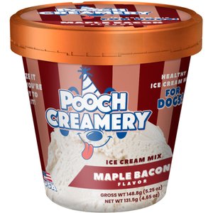 Pooch Creamery Maple Bacon Flavor Ice Cream Mix Dog Treat, 5.25-oz carton