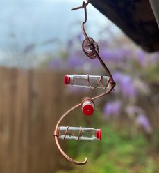 Sweet Feeders Modern Spiral Bird Feeder, Copper, 4 Station