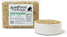 JustFoodForDogs Chicken & White Rice Recipe Frozen Human-Grade Fresh Dog Food, 18-oz pouch, case of 7