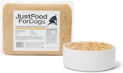 JustFoodForDogs Turkey & Whole Wheat Macaroni Recipe Frozen Human-Grade Fresh Dog Food, 18-oz pouch, case of 7